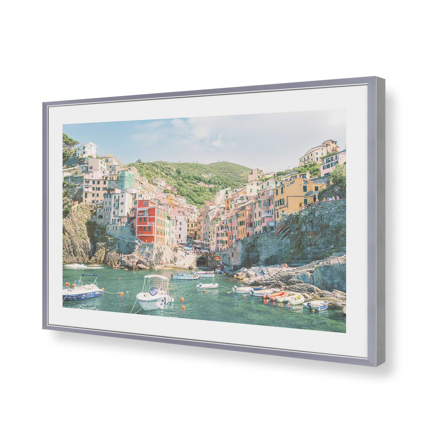 [Color:Polished Chrome], Picture of art in a Polished Chrome frame of the corner