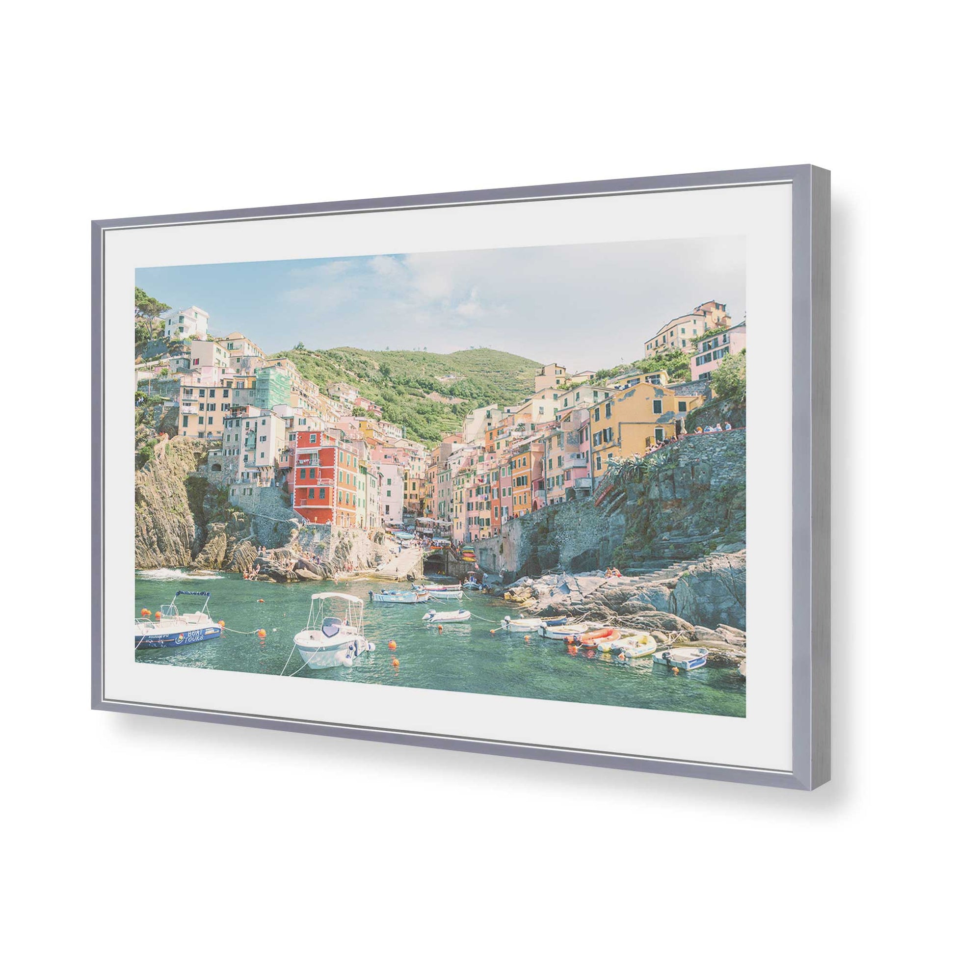 [Color:Polished Chrome], Picture of art in a Polished Chrome frame of the corner