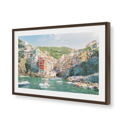 [Color:Brown], Picture of art in a Brown frame of the corner