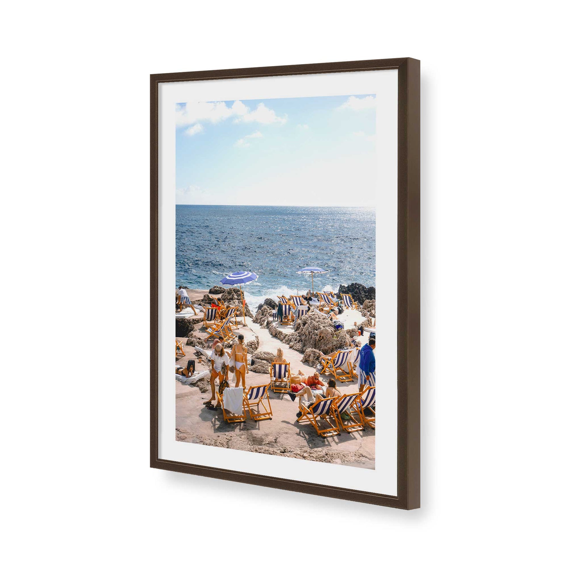 [Color:Brown], Picture of art in a Brown frame of the corner