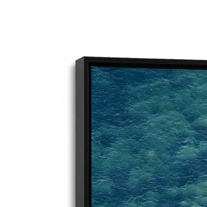 [Color:Satin Black], Picture of art in a Satin Black frame at an angle