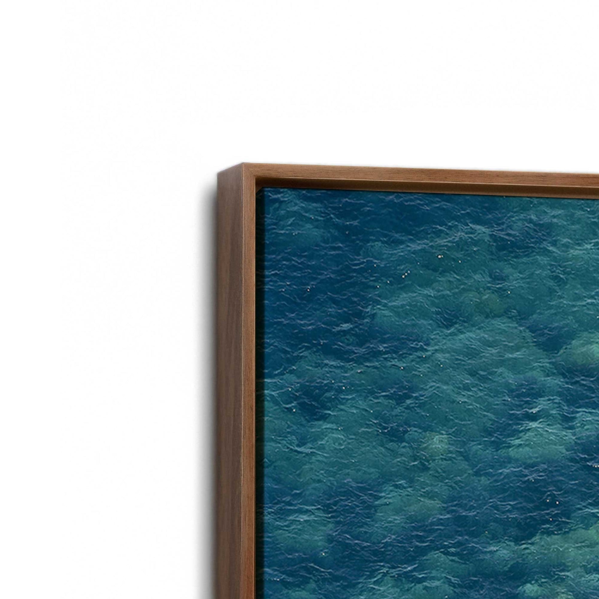 [Color:Walnut], Picture of art in a Walnut frame at an angle