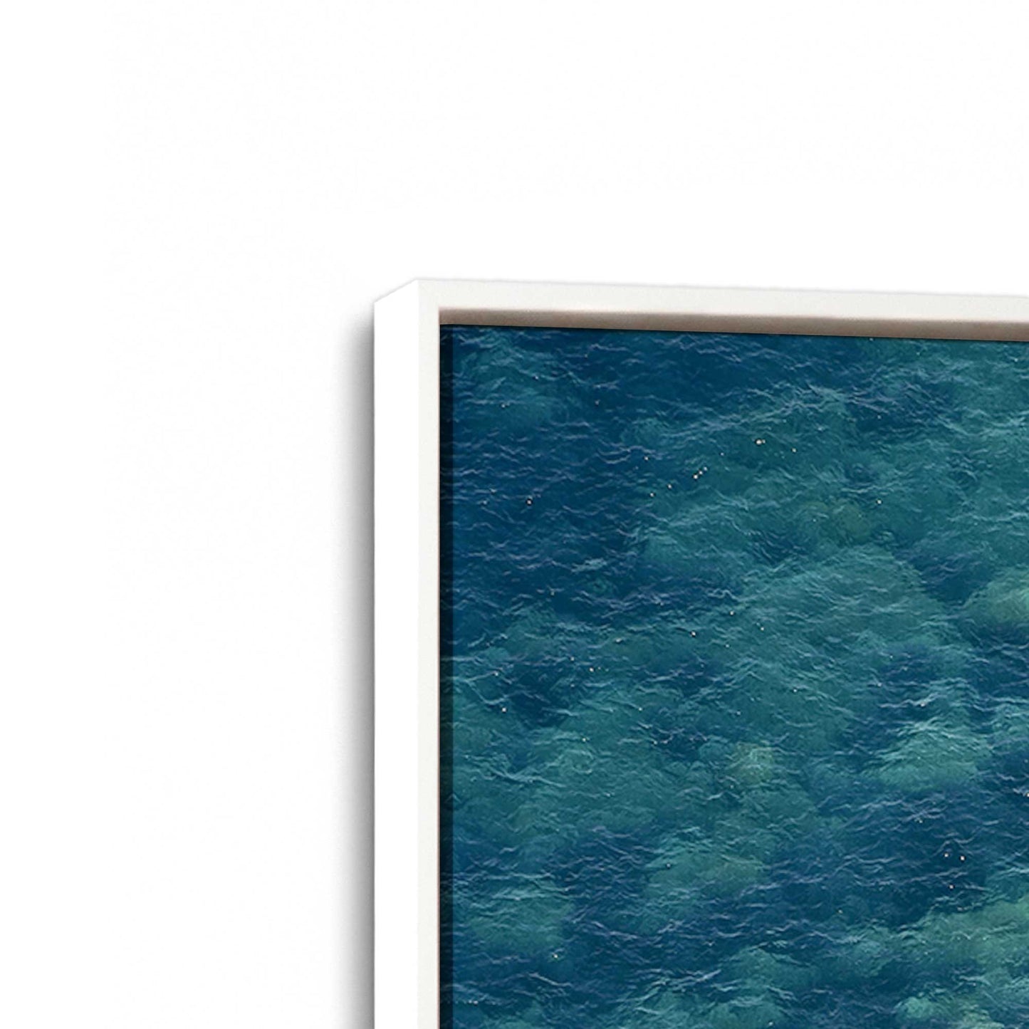 [Color:Opaque White], Picture of art in a White frame at an angle