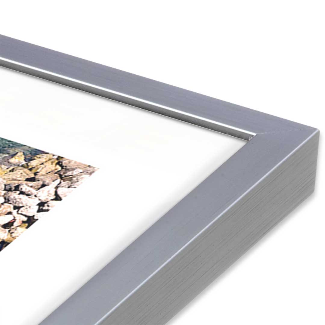 [Color:Polished Chrome], Picture of art in a Polished Chrome frame at an angle