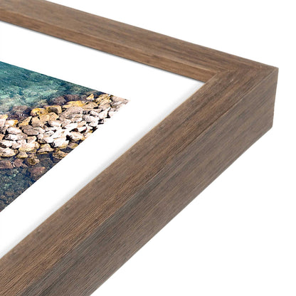 [Color:Walnut], Picture of art in a Walnut frame at an angle