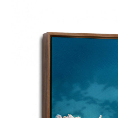 [Color:Walnut], Picture of art in a Walnut frame at an angle