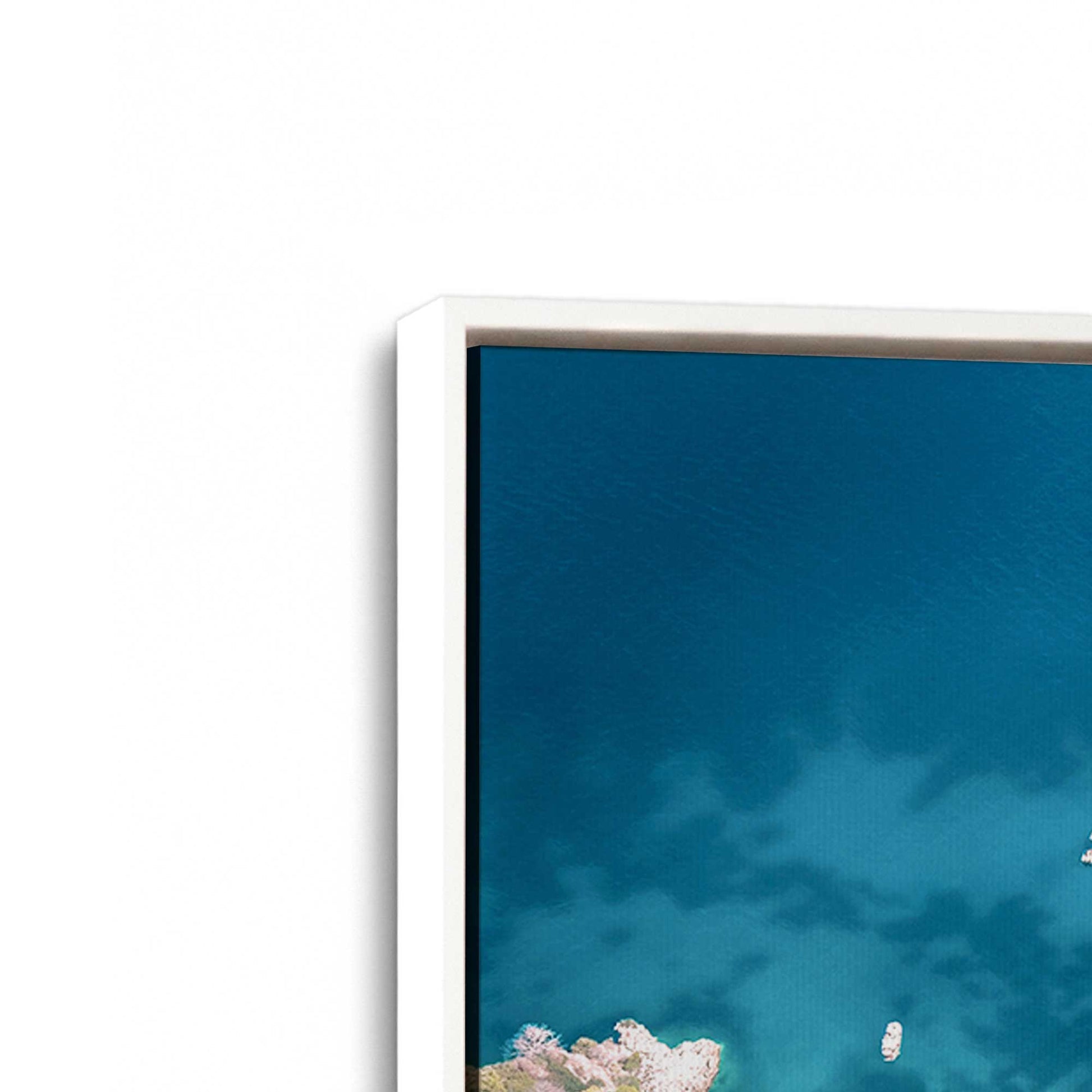 [Color:Opaque White], Picture of art in a White frame at an angle