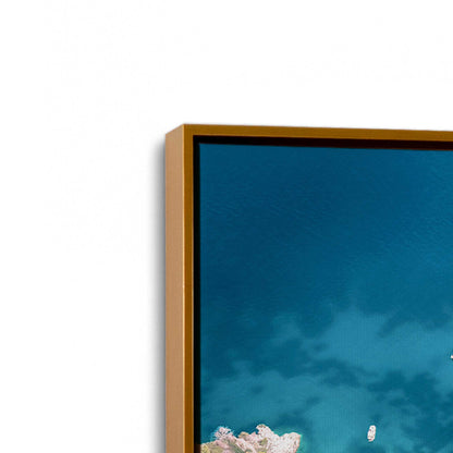 [Color:Polished Gold], Picture of art in a Polished Gold frame at an angle
