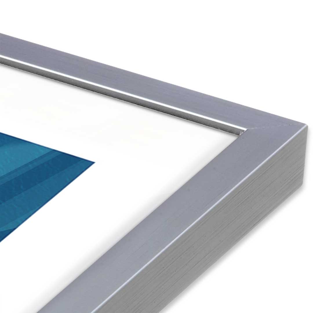 [Color:Polished Chrome], Picture of art in a Polished Chrome frame at an angle