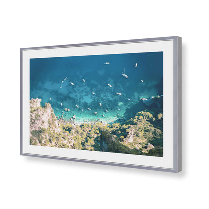 [Color:Polished Chrome], Picture of art in a Polished Chrome frame of the corner