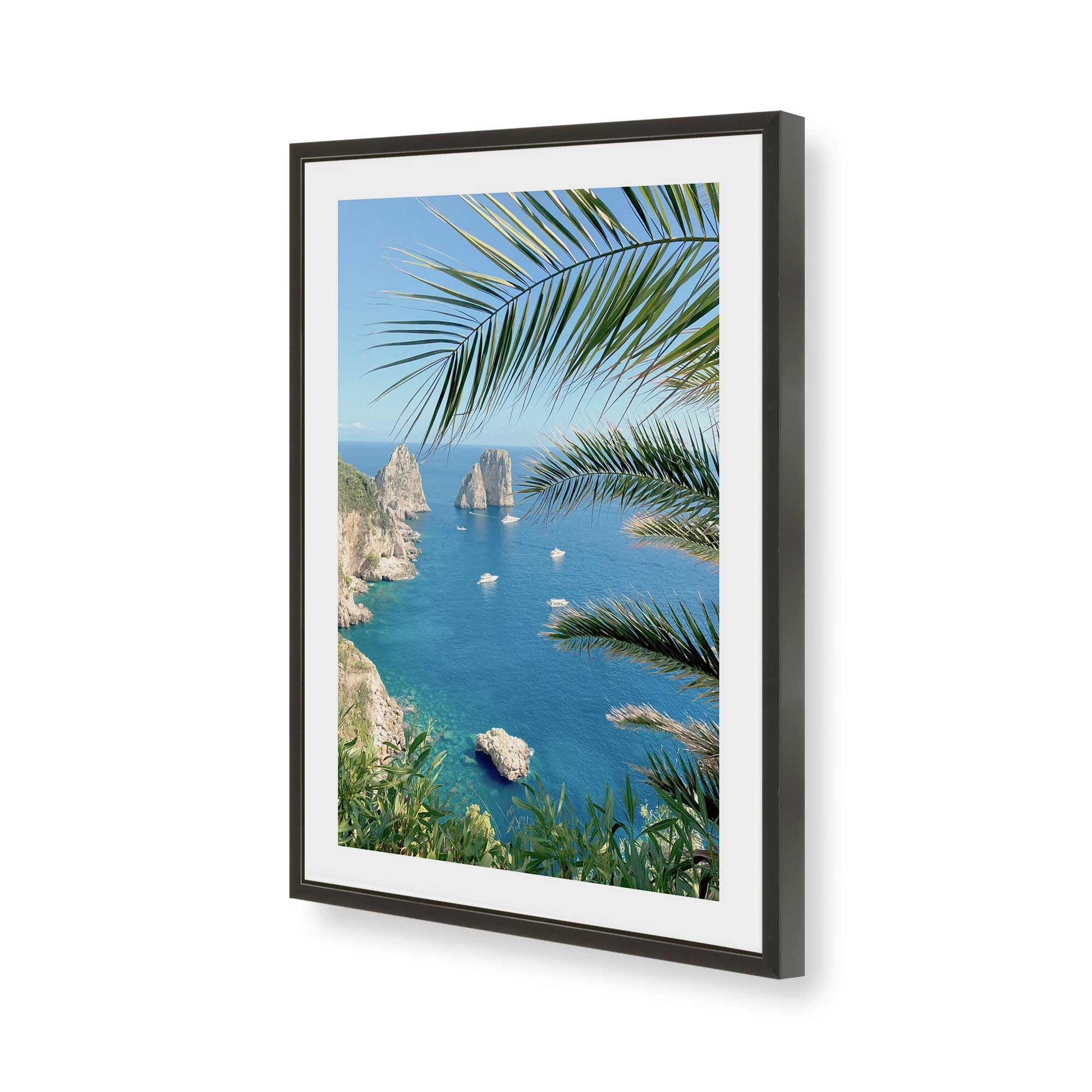 [Color:Satin Black], Picture of art in a Satin Black frame of the corner