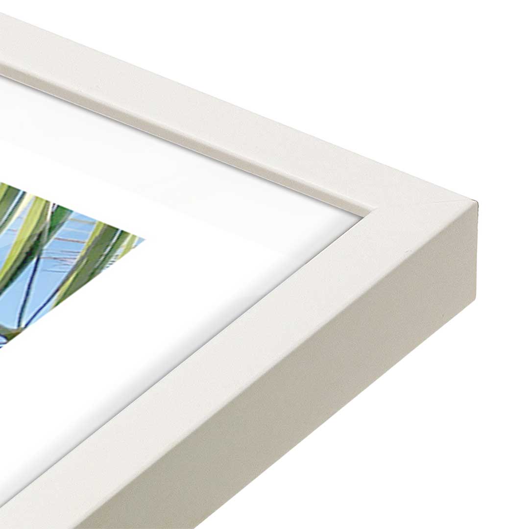 [Color:Opaque White], Picture of art in a Opaque White frame at an angle