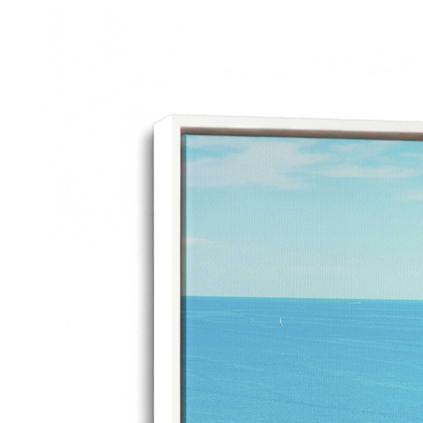 [Color:Opaque White], Picture of art in a White frame at an angle