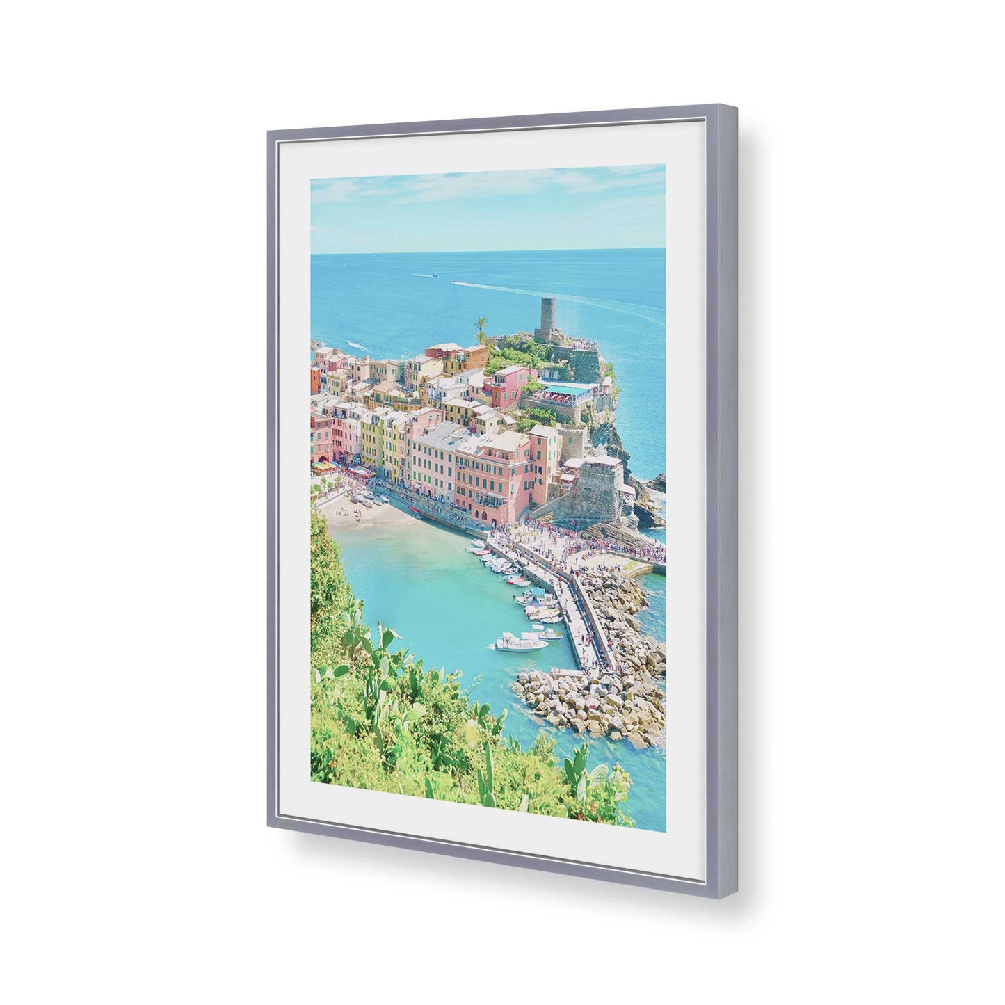 [Color:Polished Chrome], Picture of art in a Polished Chrome frame of the corner