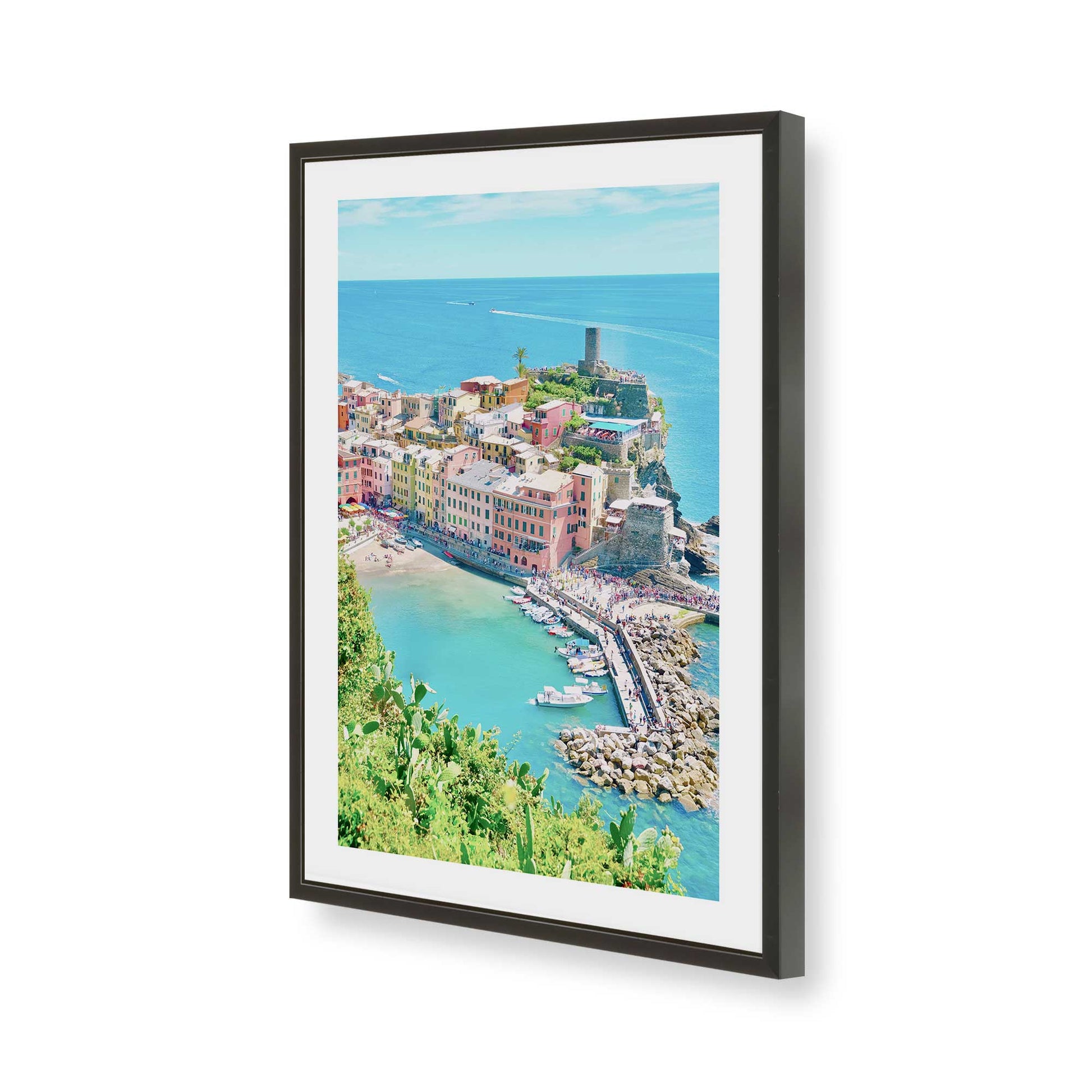[Color:Satin Black], Picture of art in a Satin Black frame of the corner