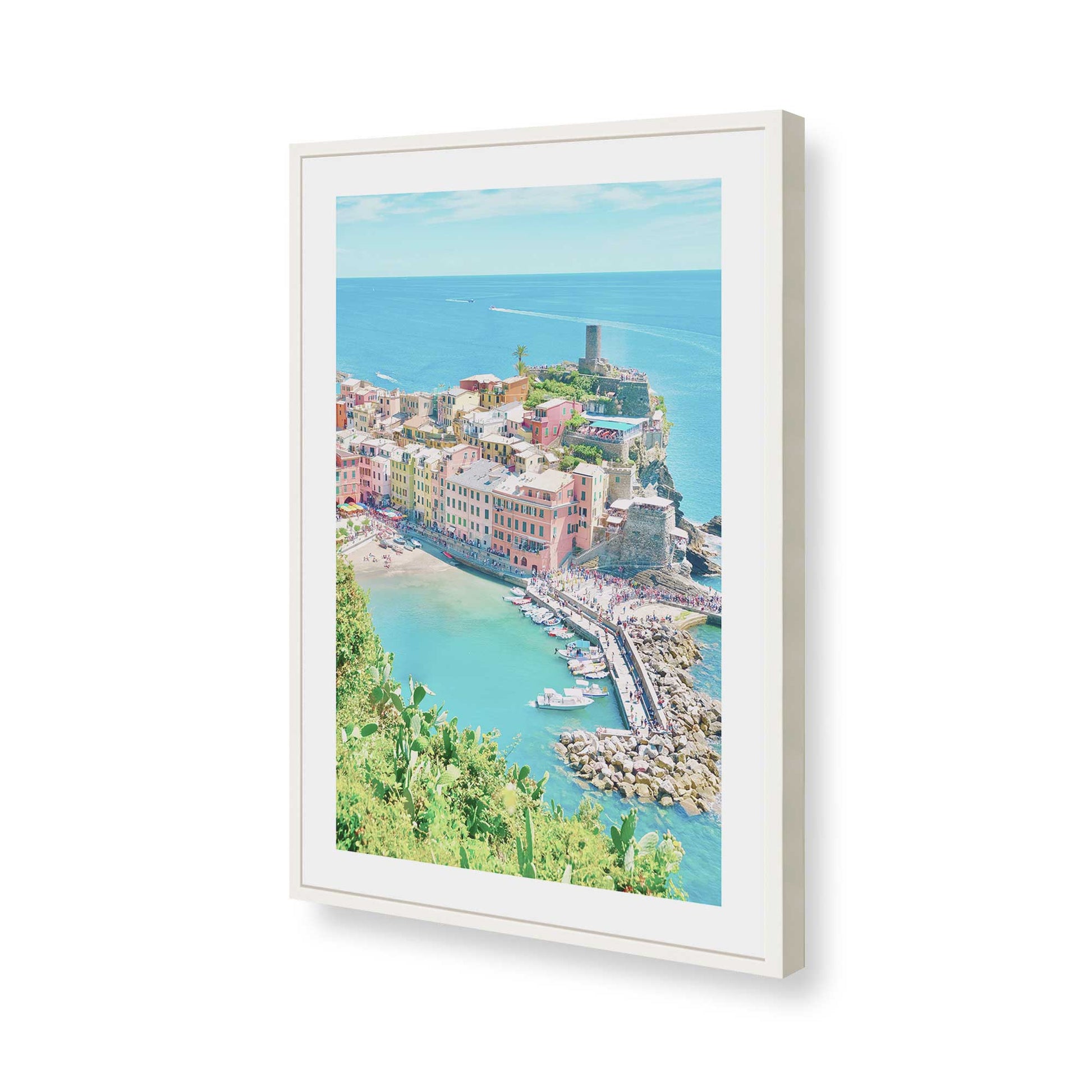 [Color:Opaque White], Picture of art in a Opaque White frame of the corner