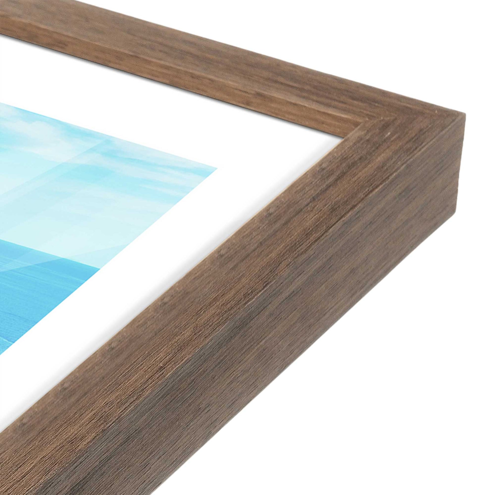 [Color:Walnut], Picture of art in a Walnut frame at an angle