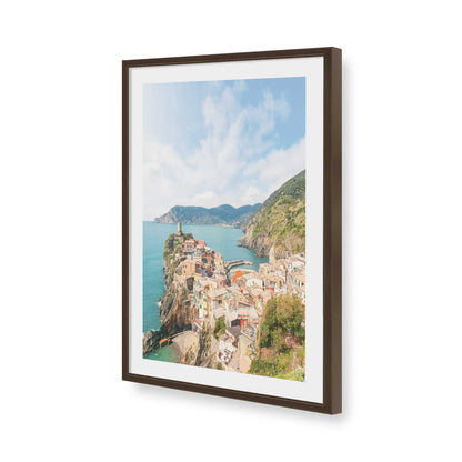 [Color:Brown], Picture of art in a Brown frame of the corner