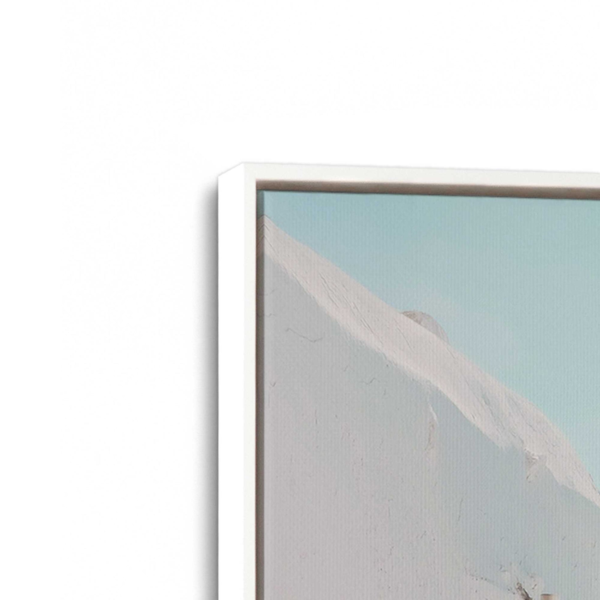 [Color:Opaque White], Picture of art in a White frame at an angle