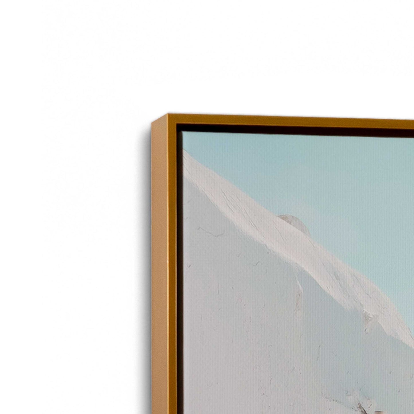 [Color:Polished Gold], Picture of art in a Polished Gold frame at an angle