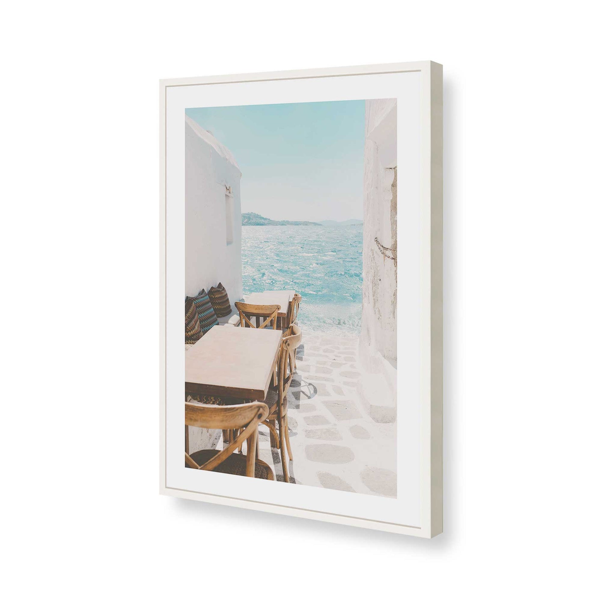 [Color:Opaque White], Picture of art in a Opaque White frame of the corner