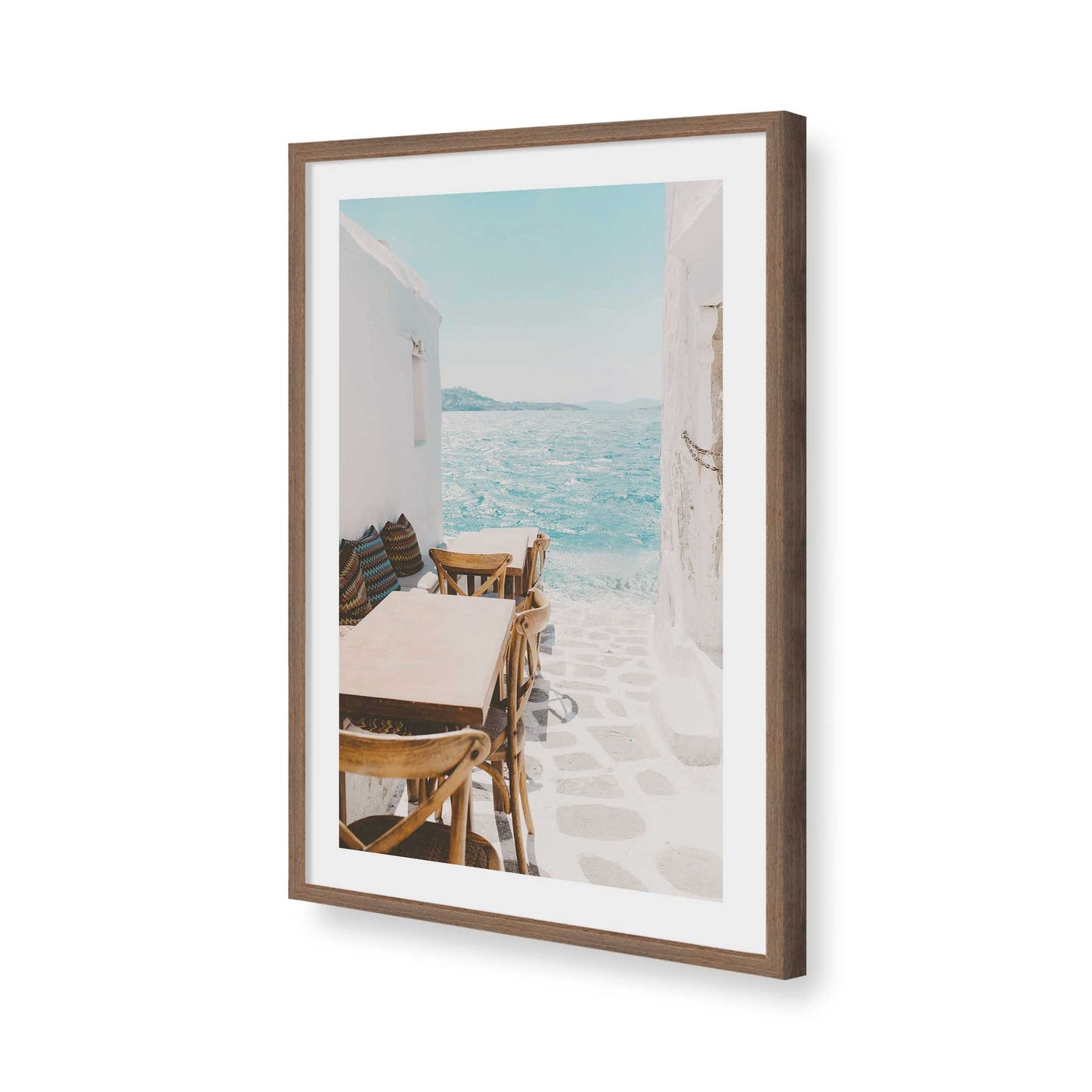 [Color:Walnut], Picture of art in a Walnut frame of the corner