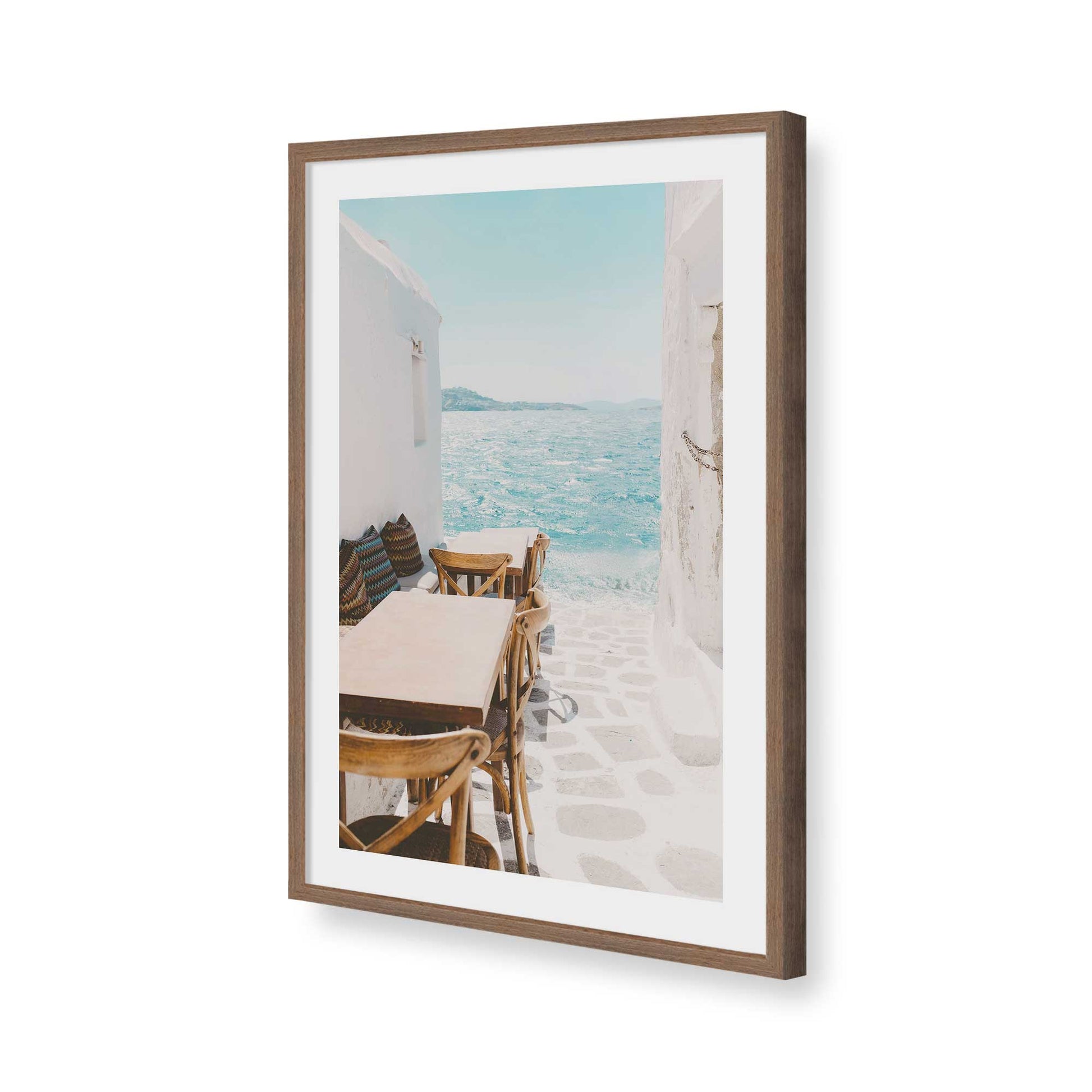 [Color:Walnut], Picture of art in a Walnut frame of the corner