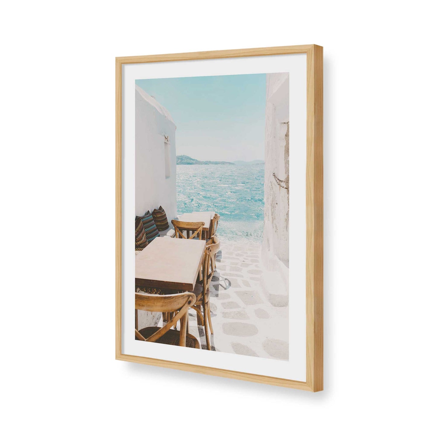 [Color:American Maple], Picture of art in a American Maple frame of the corner
