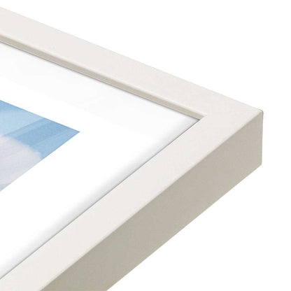 [Color:Opaque White], Picture of art in a Opaque White frame at an angle