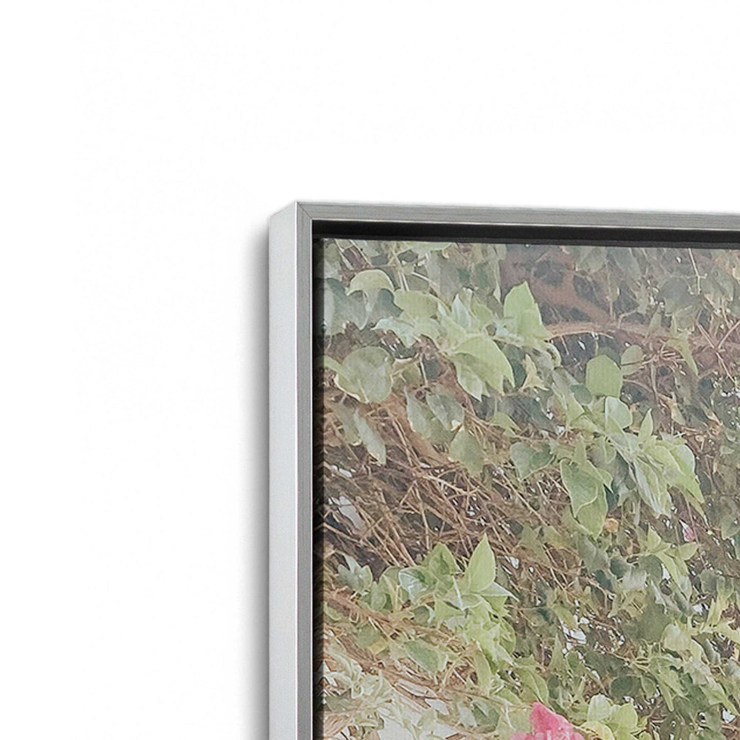 [Color:Polished Chrome], Picture of art in a Polished Chrome frame at an angle