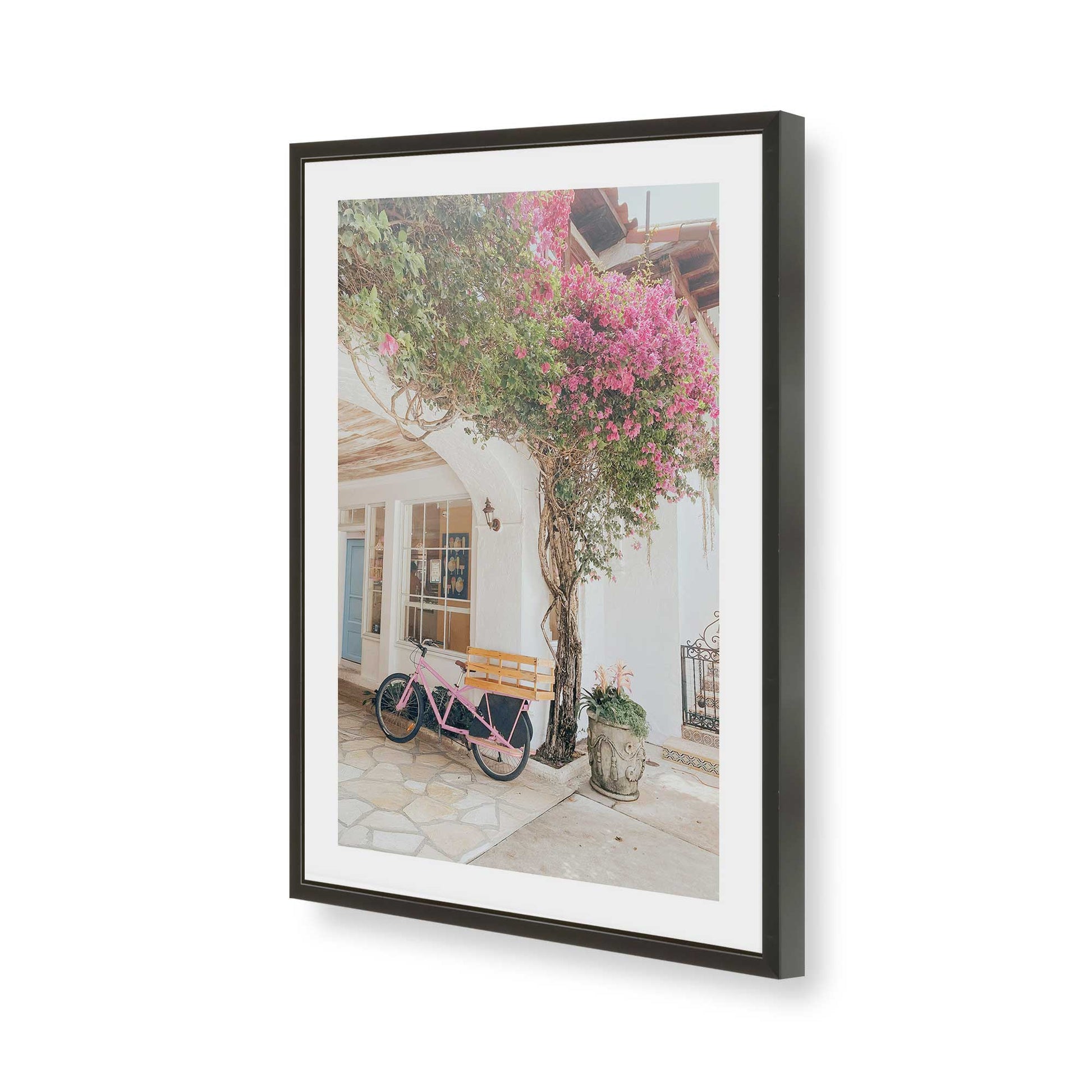 [Color:Satin Black], Picture of art in a Satin Black frame of the corner