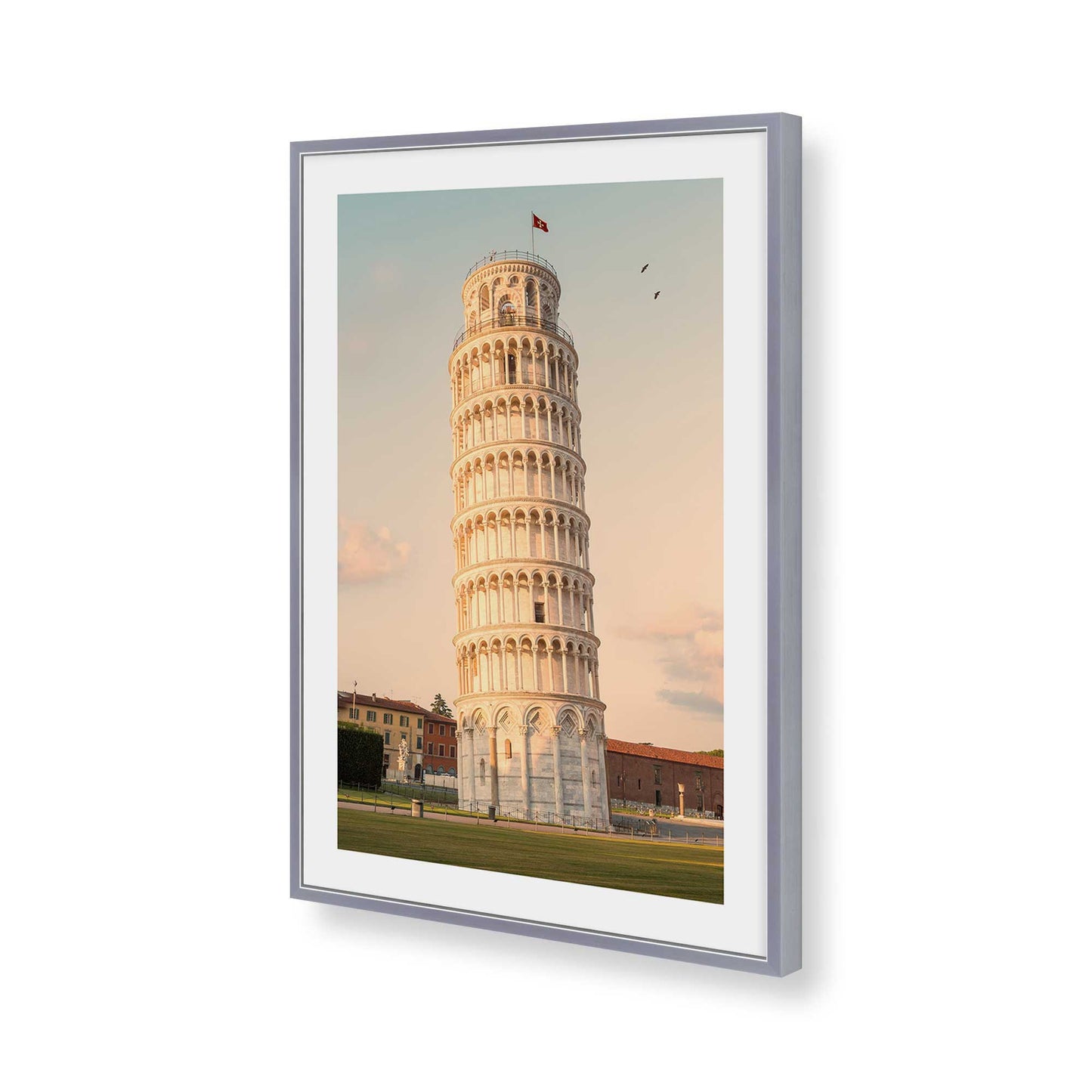 [Color:Polished Chrome], Picture of art in a Polished Chrome frame of the corner