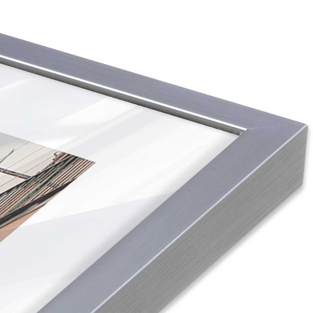 [Color:Polished Chrome], Picture of art in a Polished Chrome frame at an angle