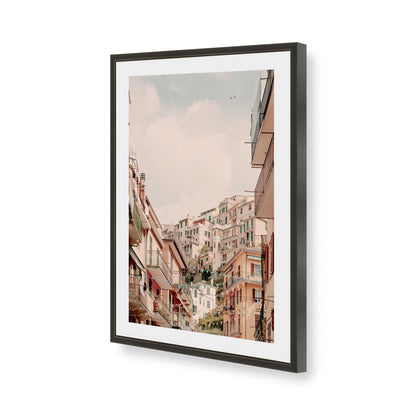 [Color:Satin Black], Picture of art in a Satin Black frame of the corner