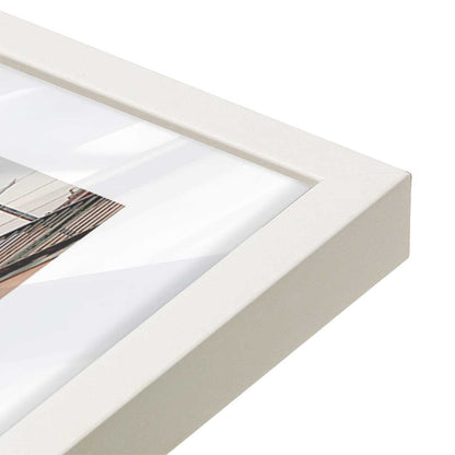 [Color:Opaque White], Picture of art in a Opaque White frame at an angle