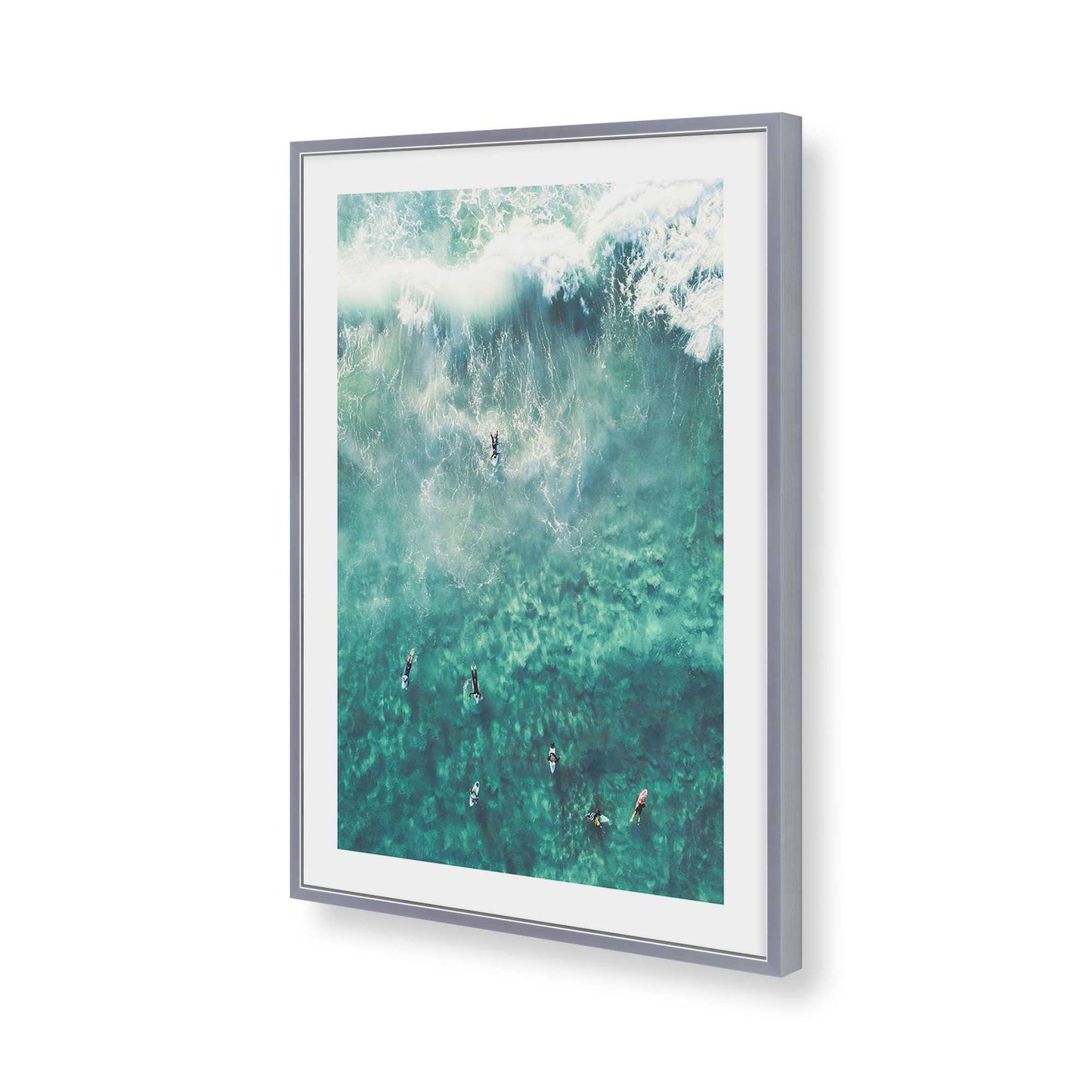 [Color:Polished Chrome], Picture of art in a Polished Chrome frame of the corner