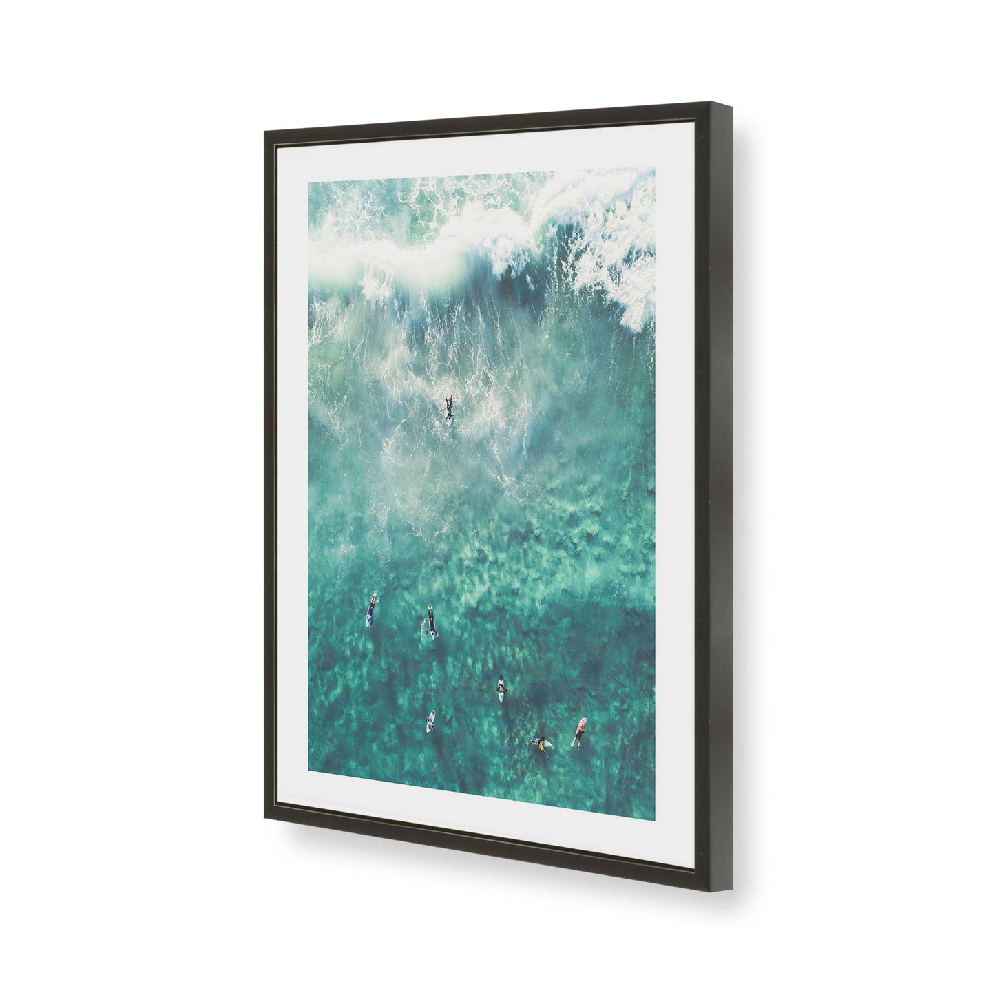 [Color:Satin Black], Picture of art in a Satin Black frame of the corner