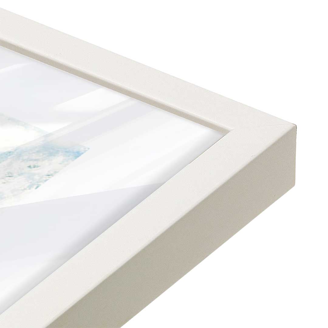 [Color:Opaque White], Picture of art in a Opaque White frame at an angle
