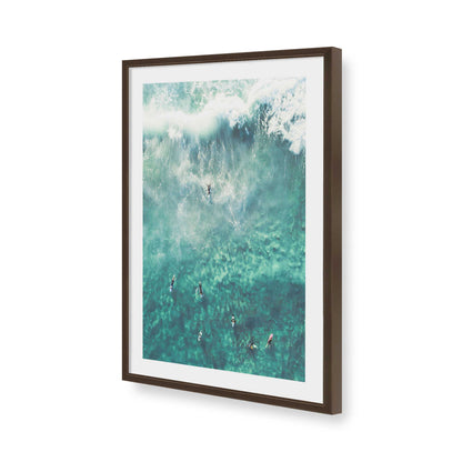 [Color:Brown], Picture of art in a Brown frame of the corner