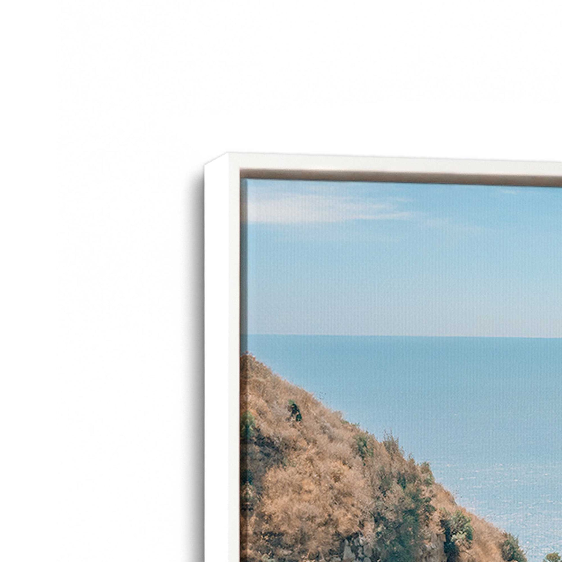 [Color:Opaque White], Picture of art in a White frame at an angle