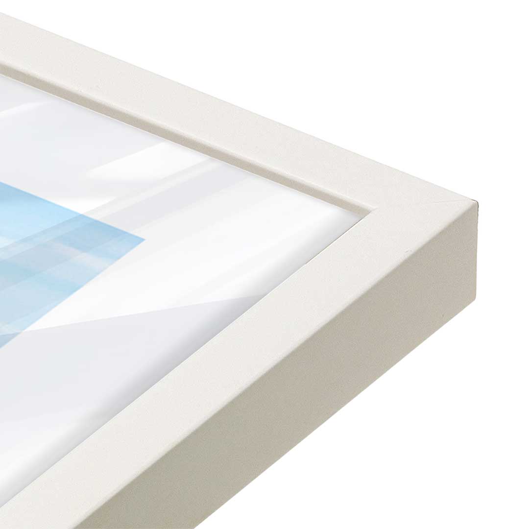[Color:Opaque White], Picture of art in a Opaque White frame at an angle