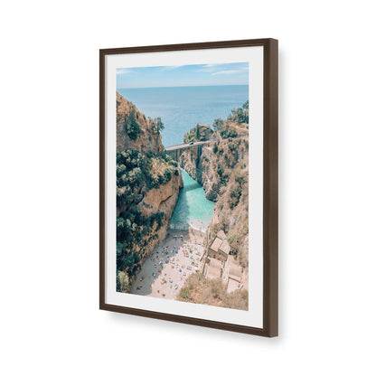 [Color:Brown], Picture of art in a Brown frame of the corner