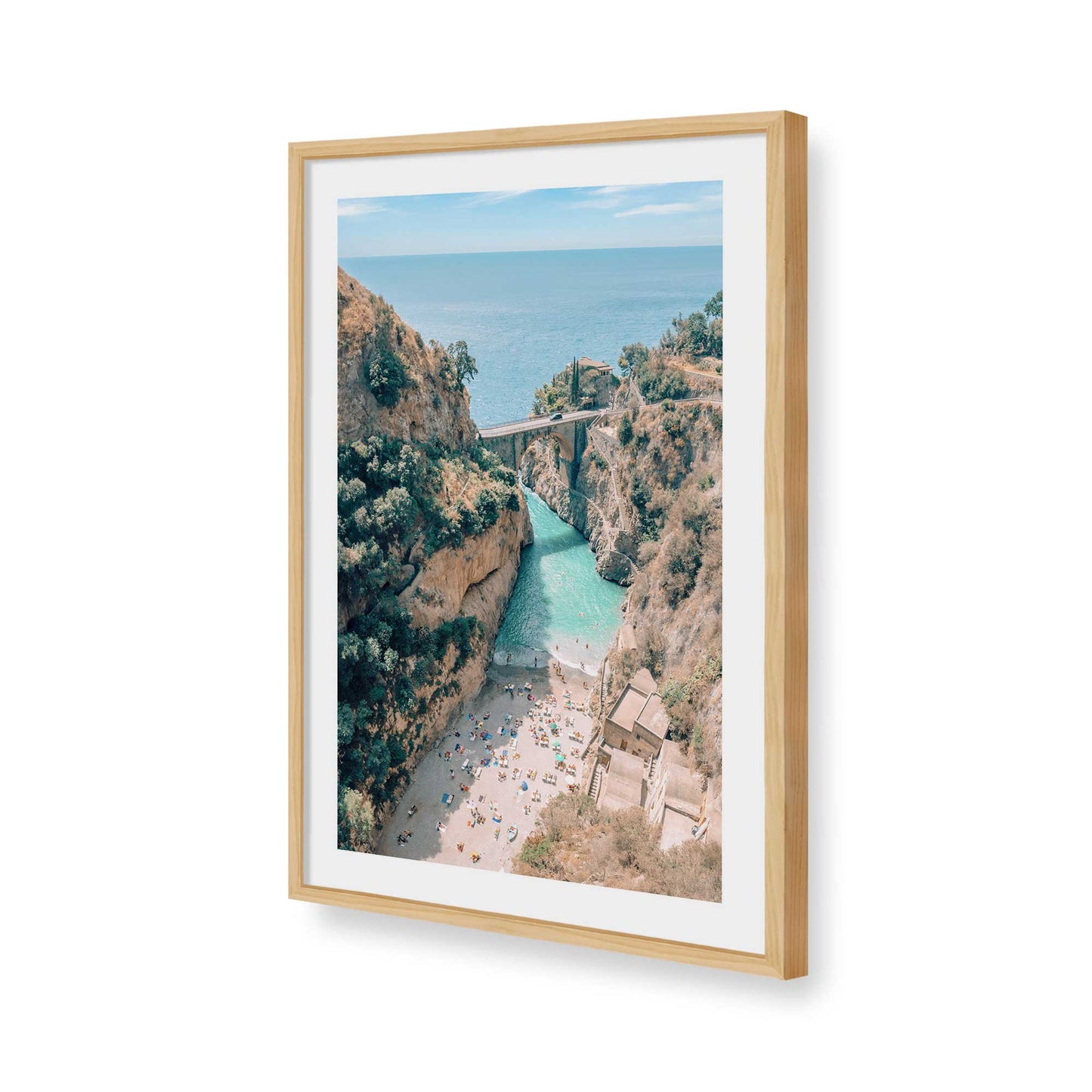 [Color:American Maple], Picture of art in a American Maple frame of the corner