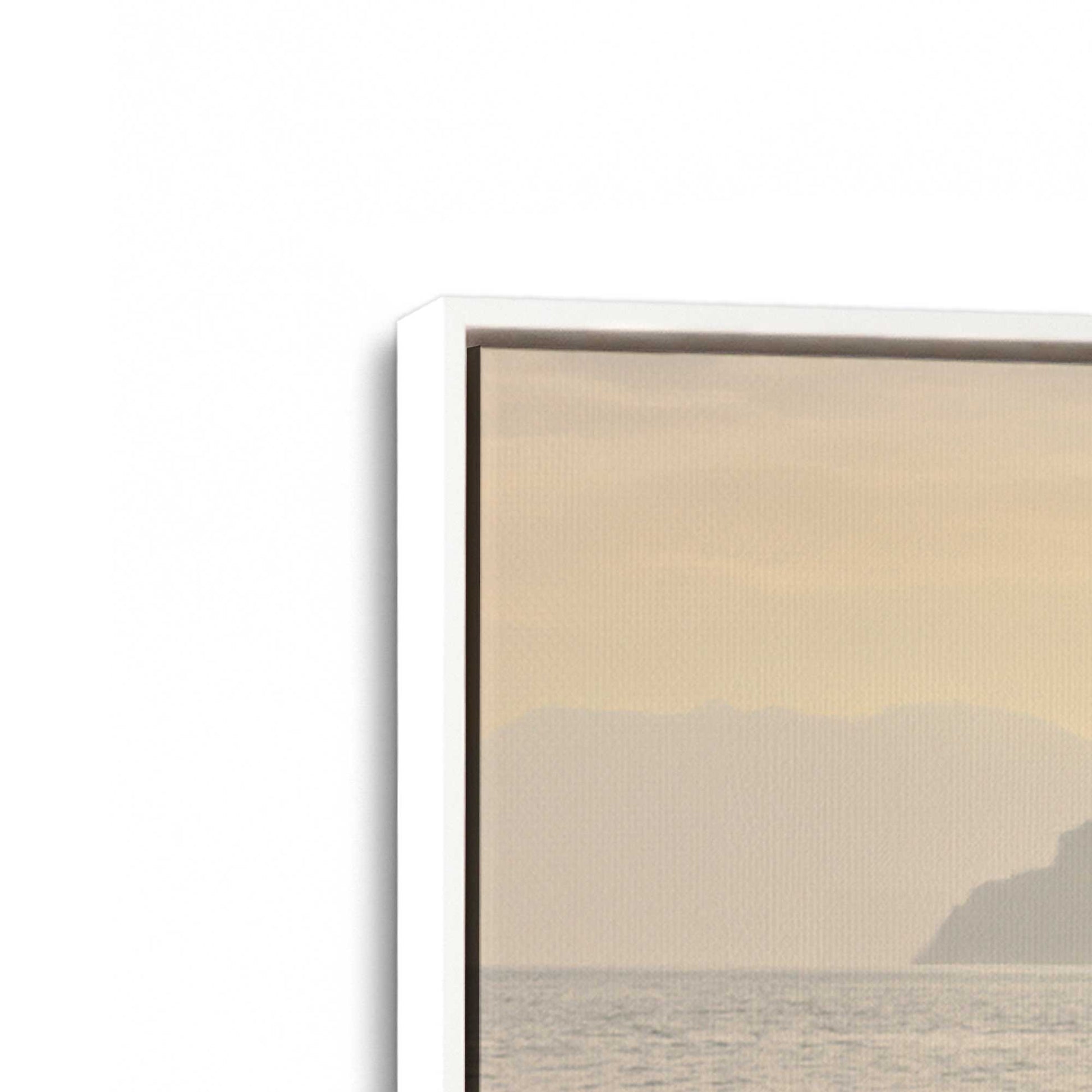 [Color:Opaque White], Picture of art in a White frame at an angle