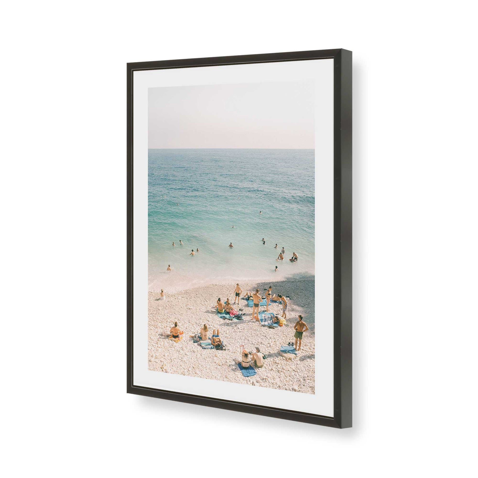 [Color:Satin Black], Picture of art in a Satin Black frame of the corner