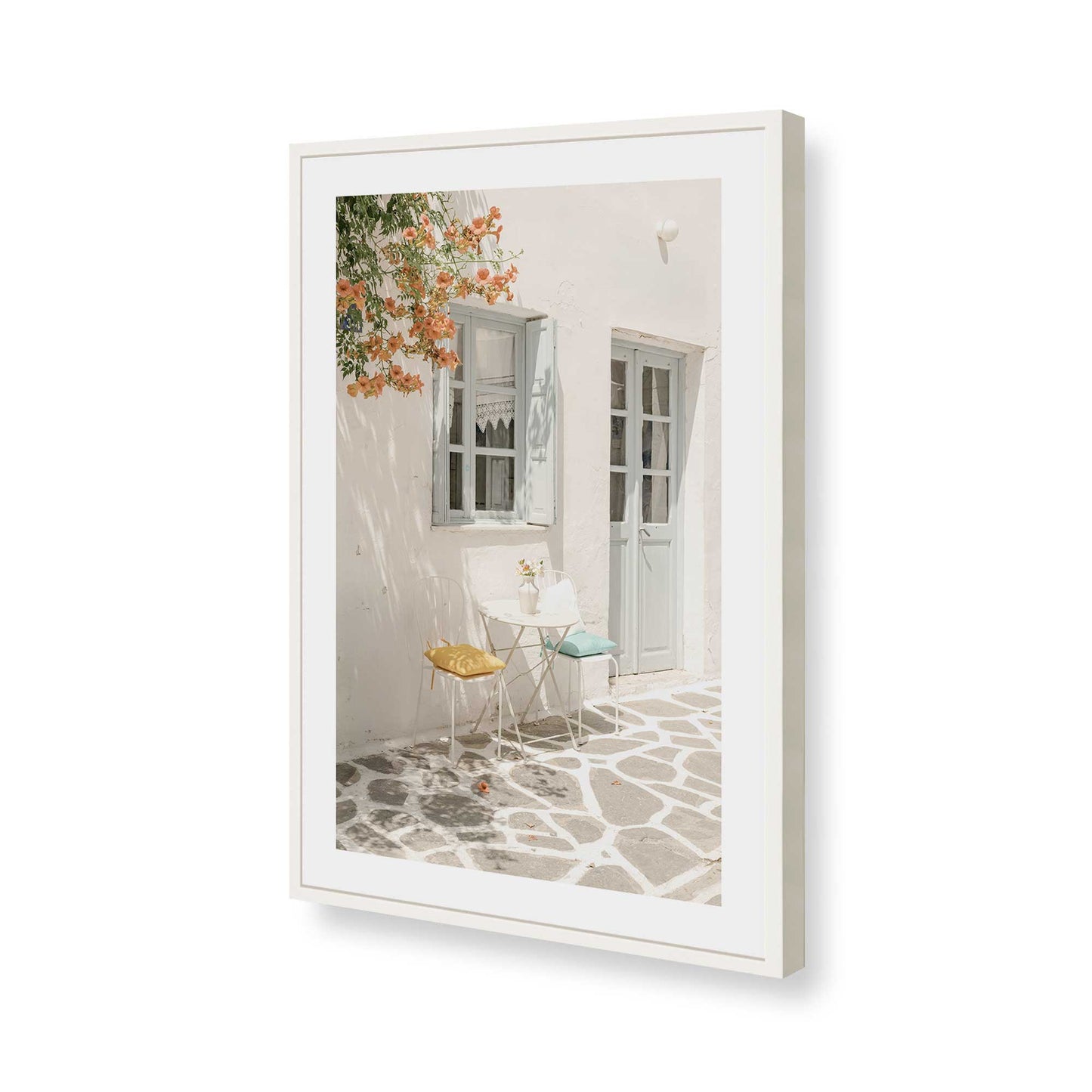 [Color:Opaque White], Picture of art in a Opaque White frame of the corner