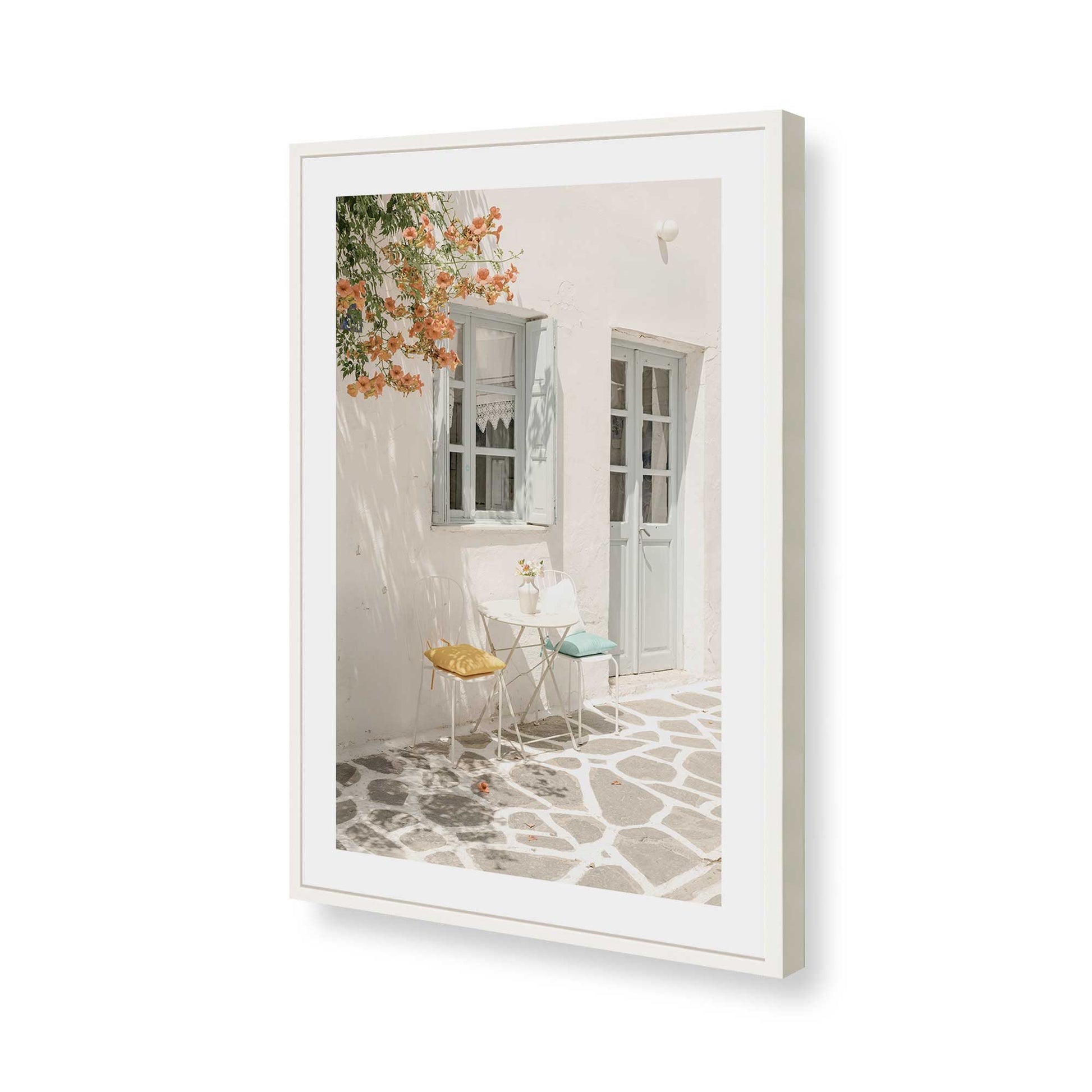 [Color:Opaque White], Picture of art in a Opaque White frame of the corner