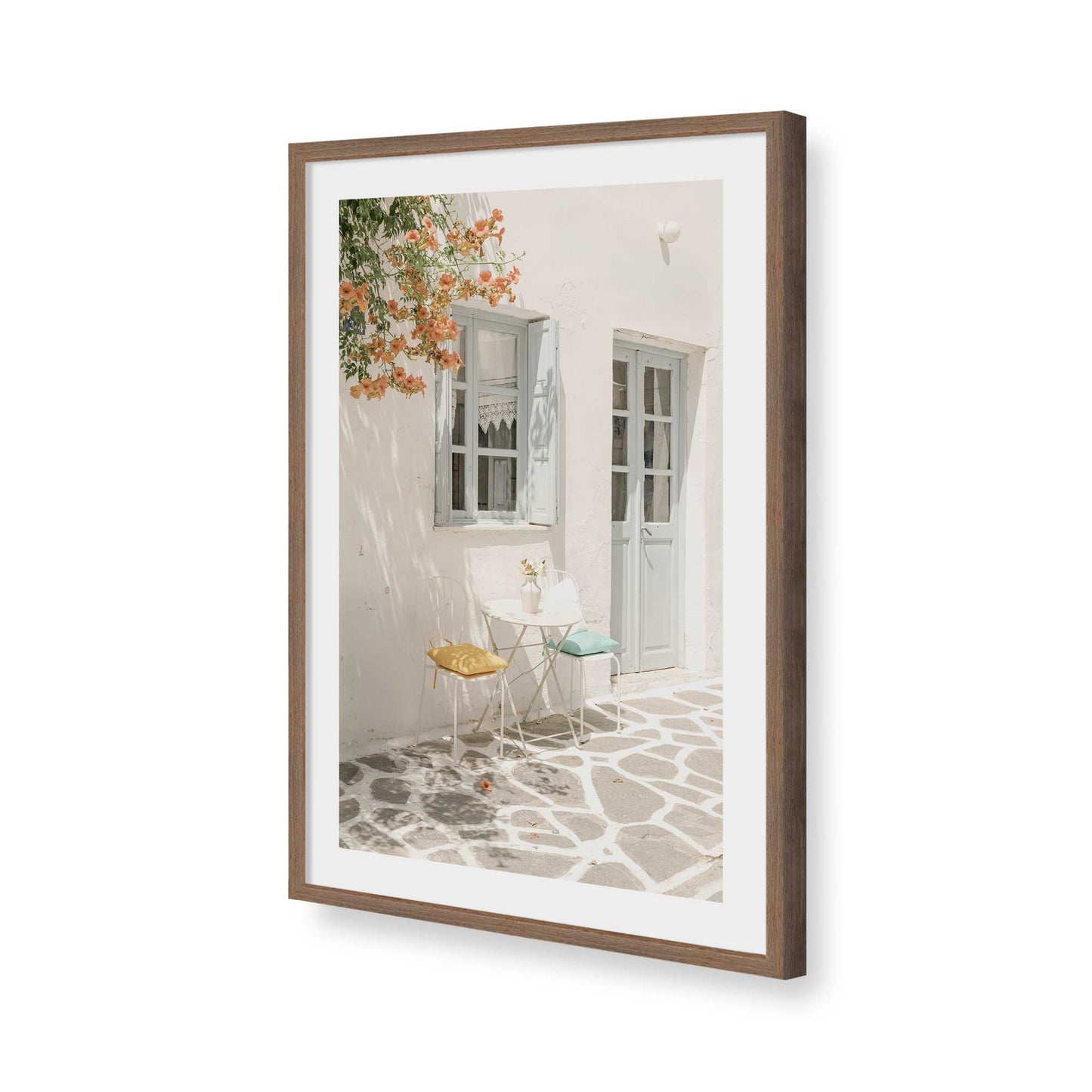 [Color:Walnut], Picture of art in a Walnut frame of the corner