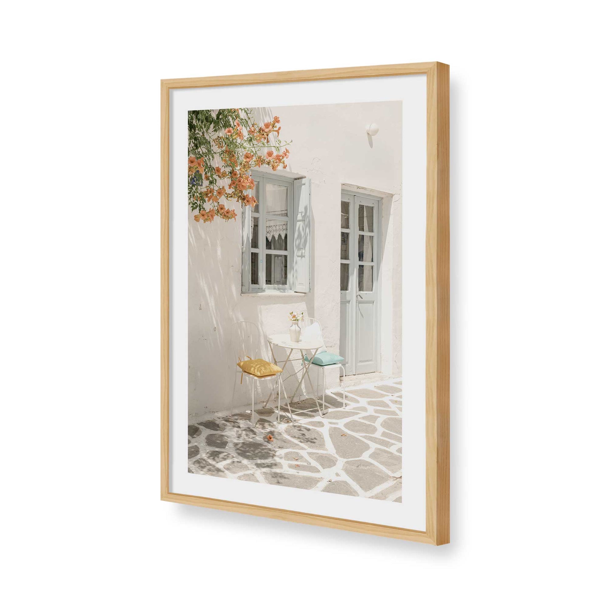 [Color:American Maple], Picture of art in a American Maple frame of the corner