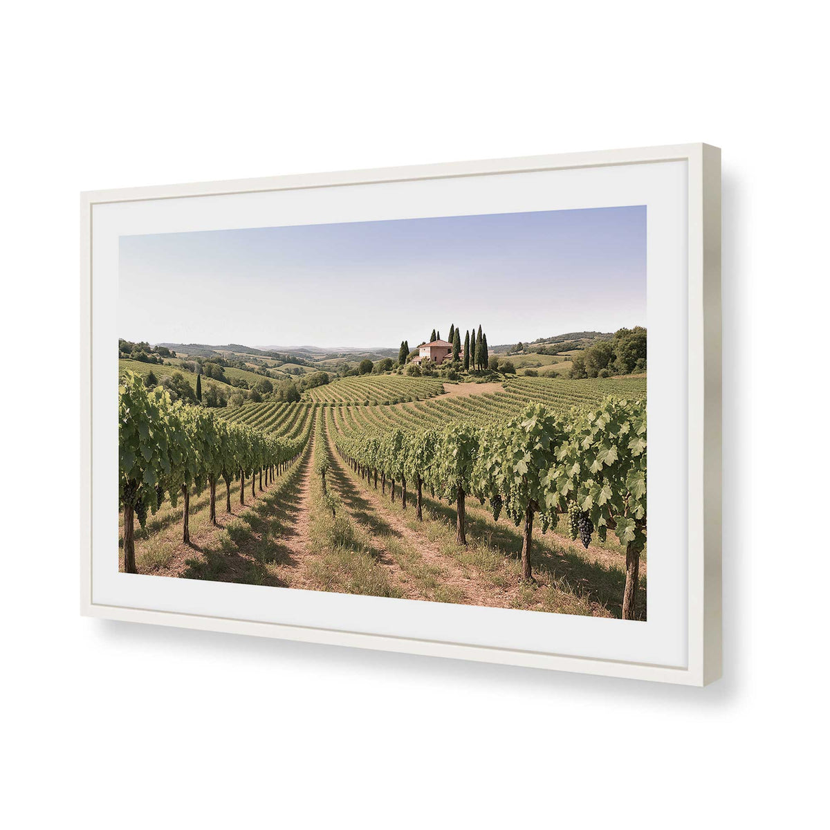 [Color:Polished Chrome], Picture of art in a Polished Chrome frame of the corner
